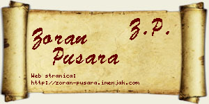 Zoran Pušara vizit kartica